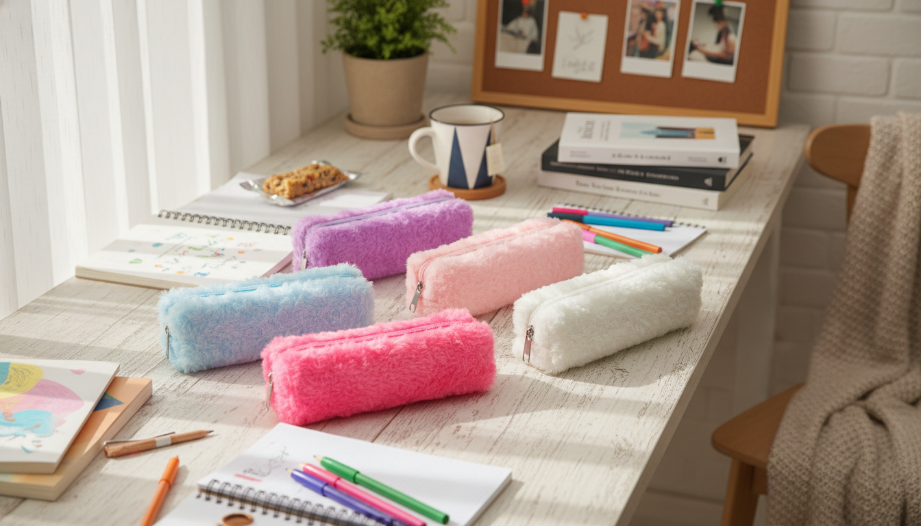 Cute Plush Pencil Pouch for Girls: Back-to-School Pick