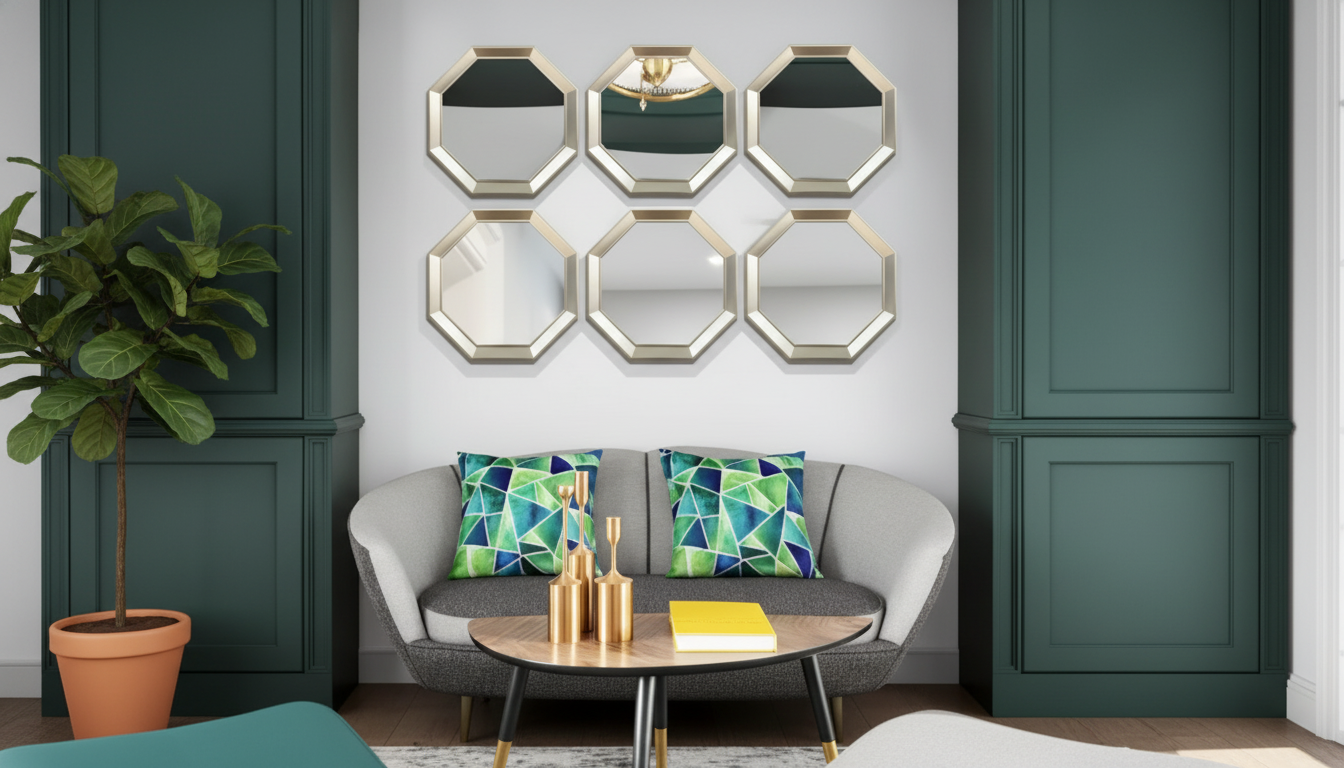Geometric Mirrors for Living Rooms: Placement & Style