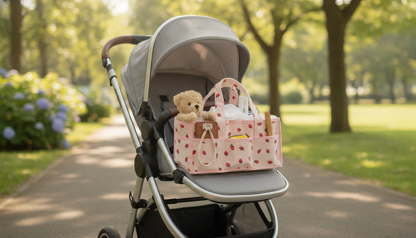 Grab-and-Go Stroller Organizer Tote for Diapers & Wipes