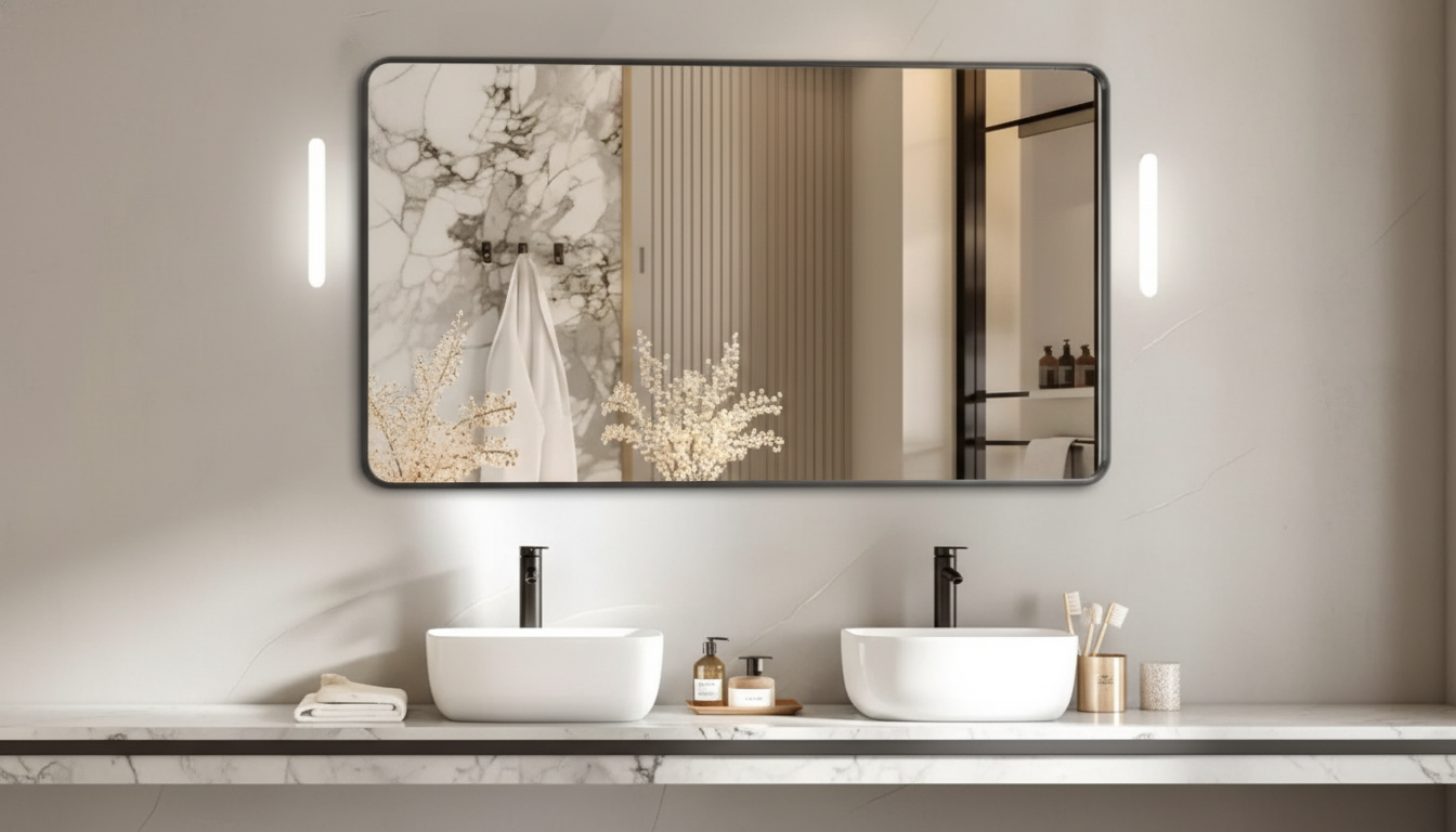 X-Inch Metal Bathroom Mirror Guide: Size & Placement