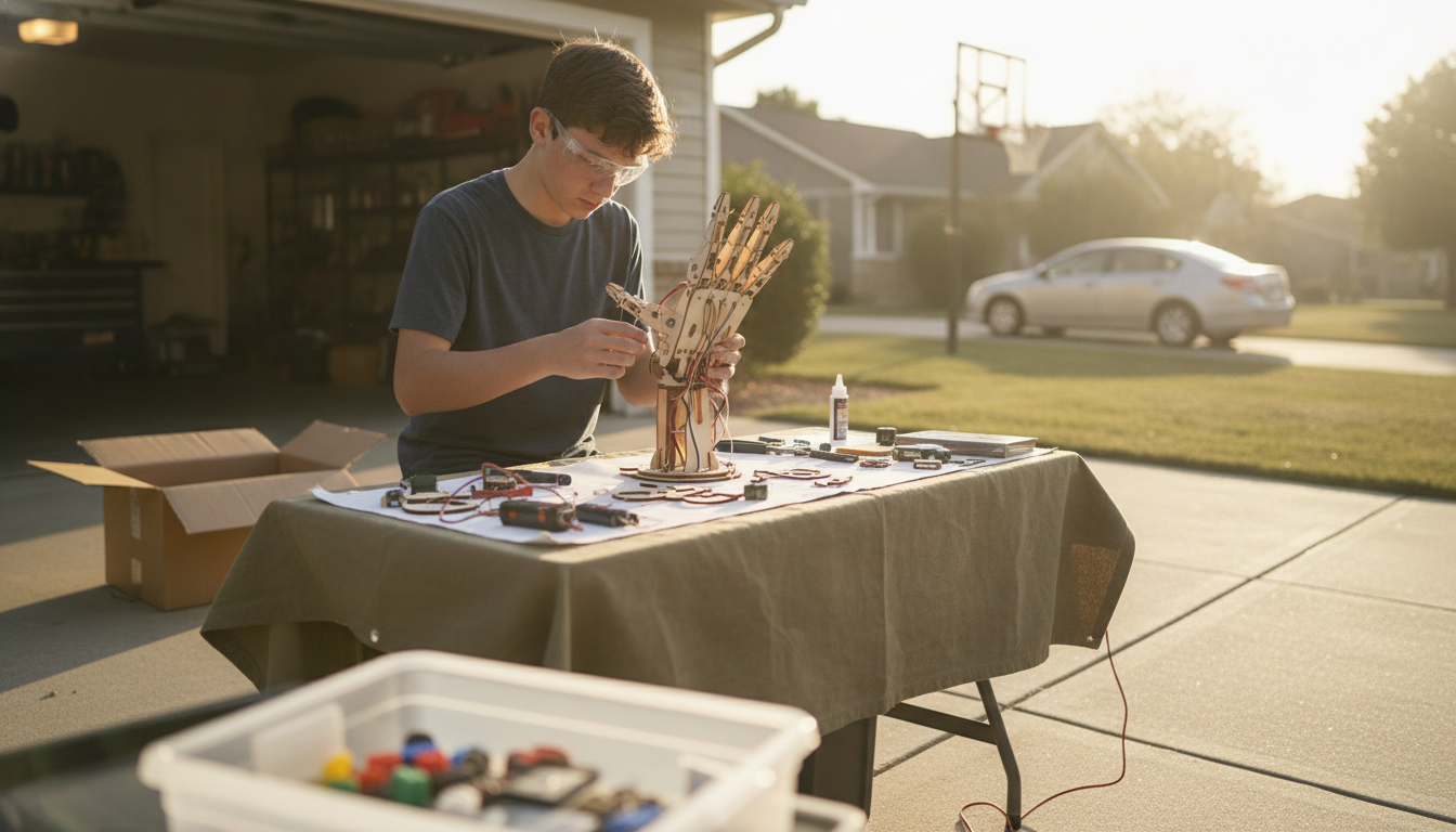 Easy Tendon-Driven Robotic Hand for Science Projects
